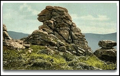 Vixen Tor’s weathered granite profile rising above the surrounding moor